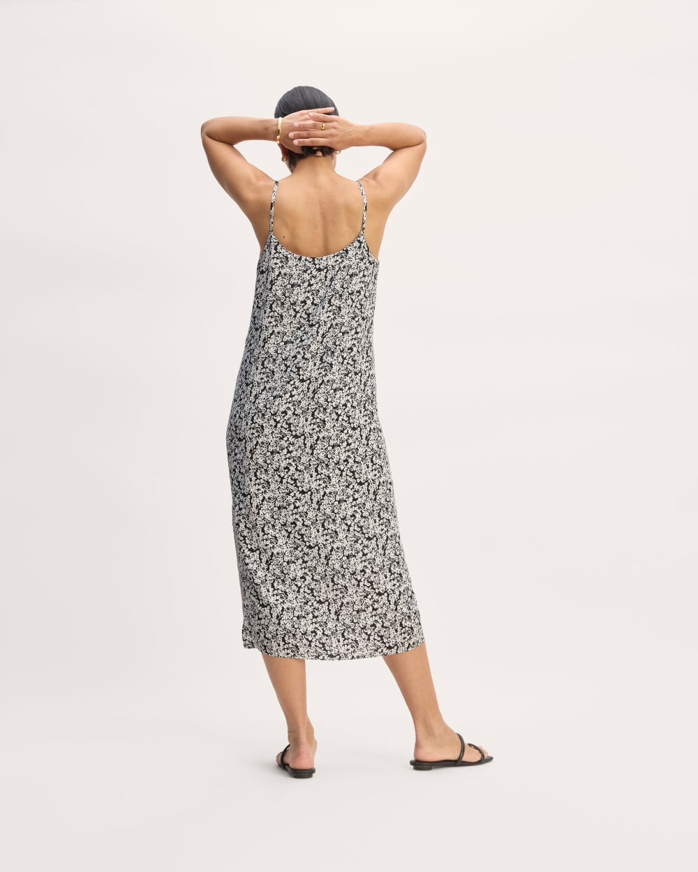 The Summer Slip Dress | Black / Bone Mini Floral - Image 6