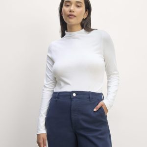 The Form Funnel-Neck Tee | White