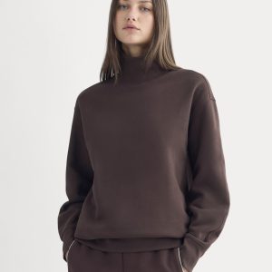 Luxe Fleece Turtleneck | Dark Chocolate
